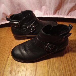 Vionic Black Leather Buckle Booties, Women's size 6.5 regular width